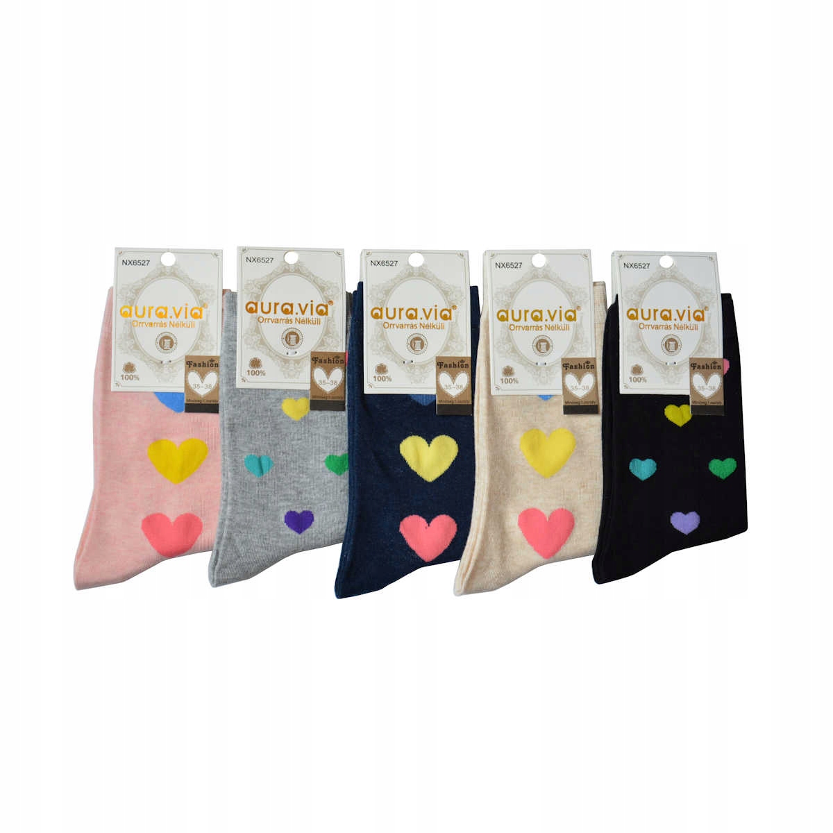 

Skarpety bawełniane w serduszka 35-38 5 par 6527