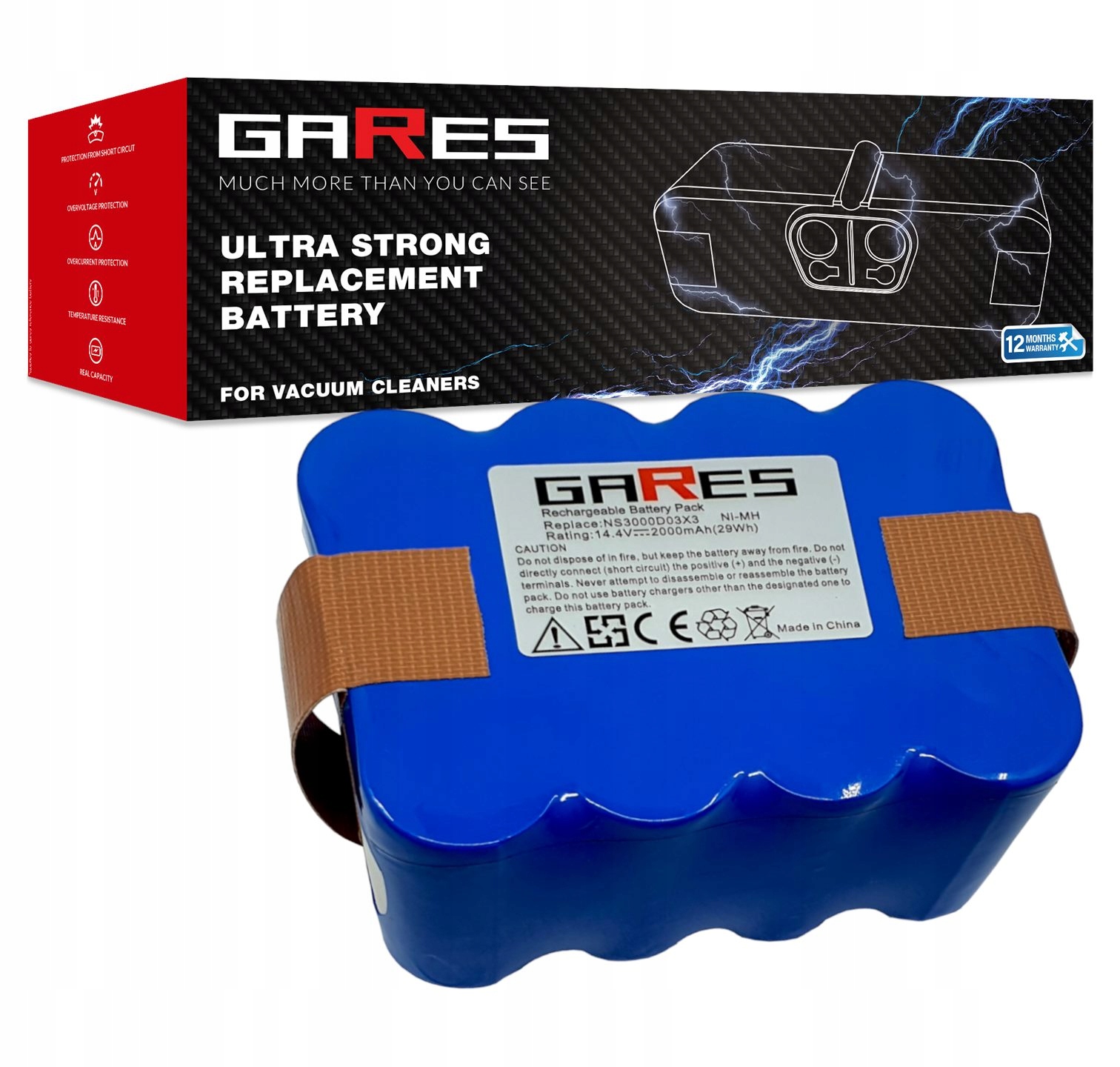 Baterie Akumulátor pro Carneo Smart Cleaner YX-Ni-MH-022144 14,4V 2Ah