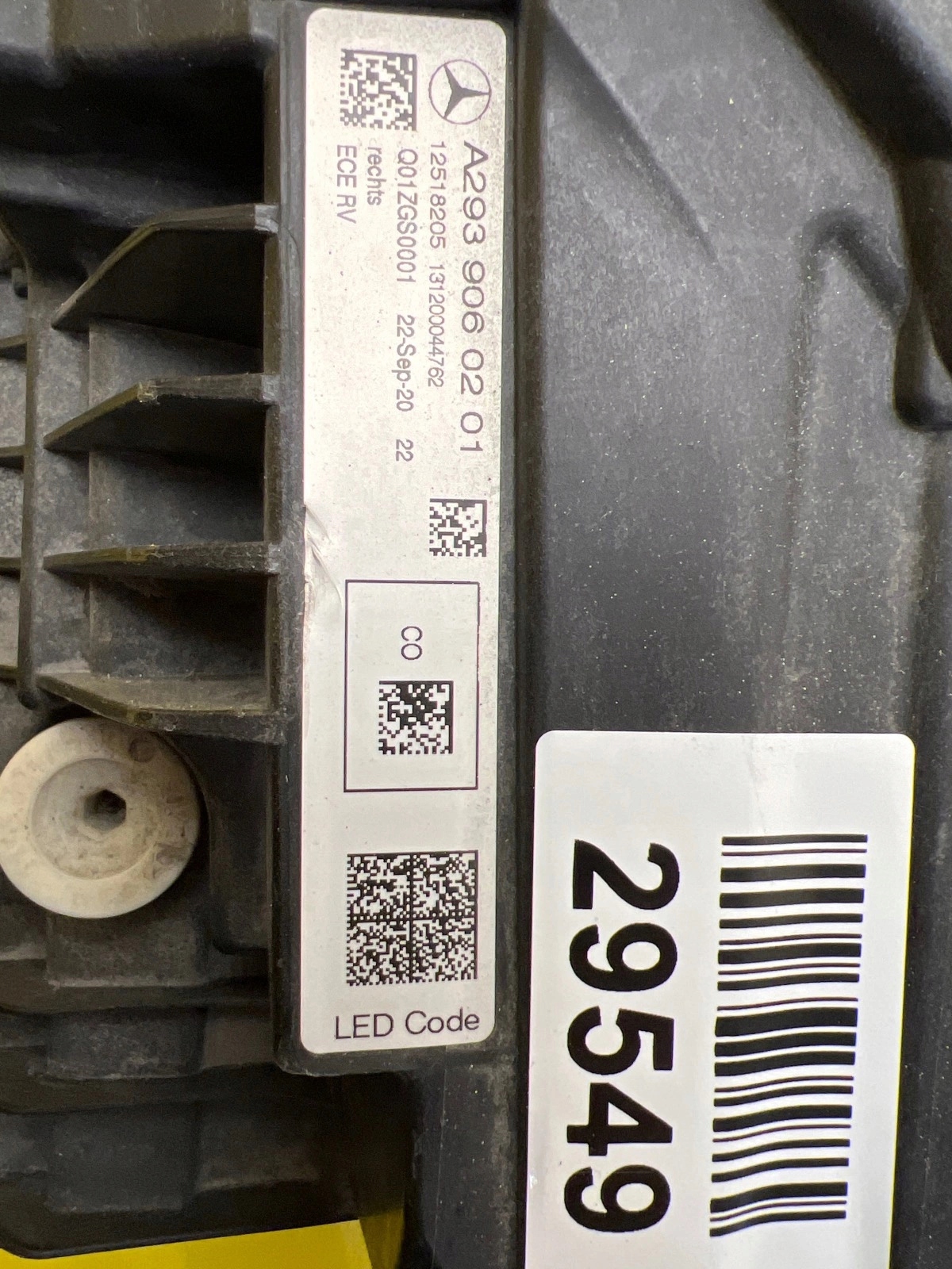 light right Mercedes EQC W293 293 Full Led A2939060201