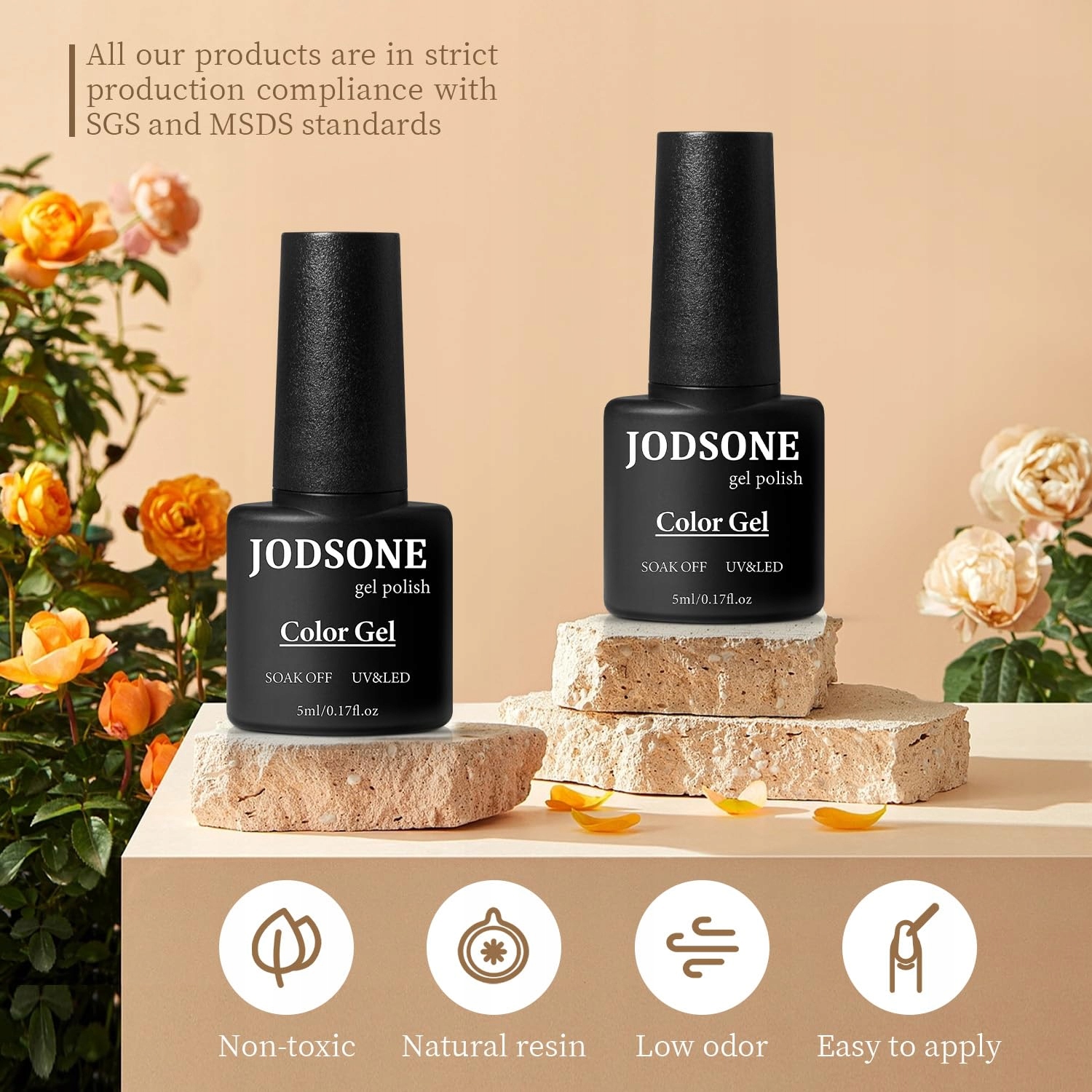 JODSONE Zestaw Lakierów UV 60 Sztuk Baza i Top Do Paznokci Hybrydowych — miniatura 6