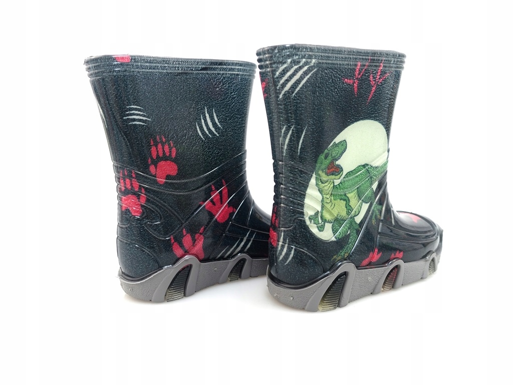 KALOSZE GUMOWCE CHŁOPIĘCE Z DINOZAUREM 23/24 Kolor wielokolorowy