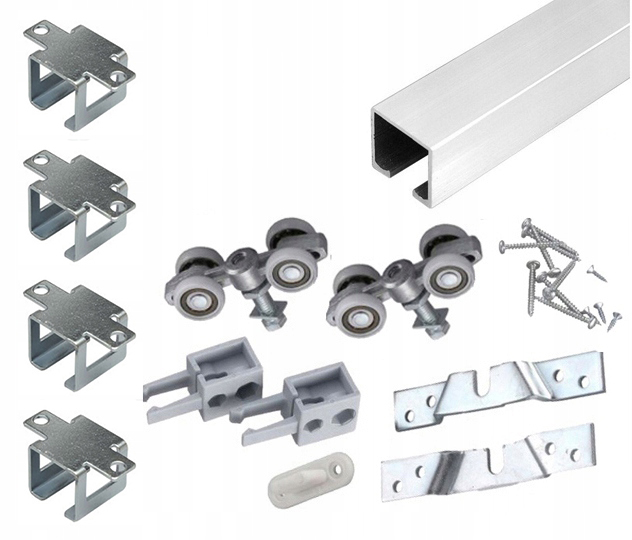 Posuvný systém do 100 kg, komplet 120 cm spony
