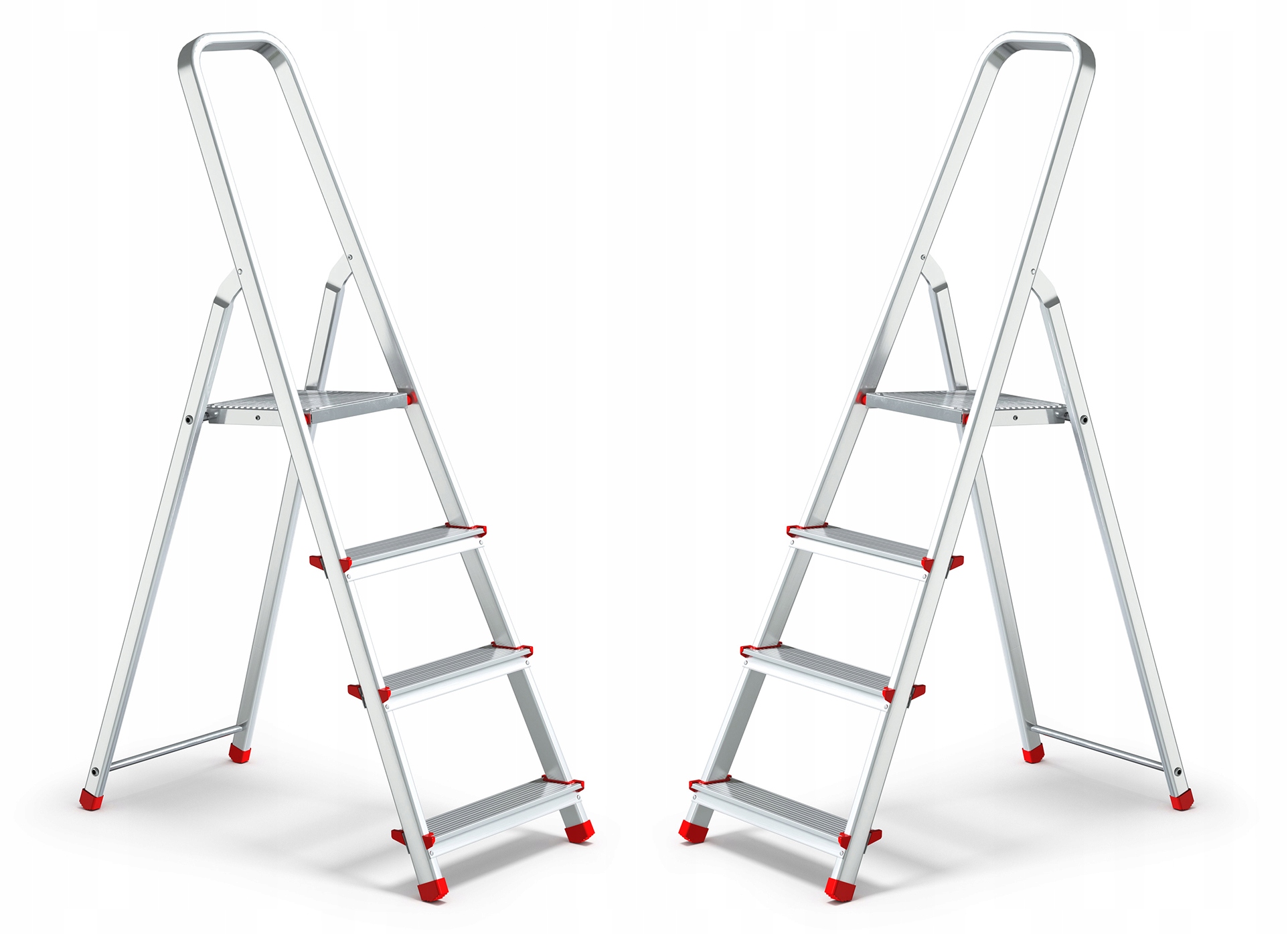 4 STOPNIOWA ALUMINIOWA DRABINA DOMOWA Wysokość robocza 2.75 m