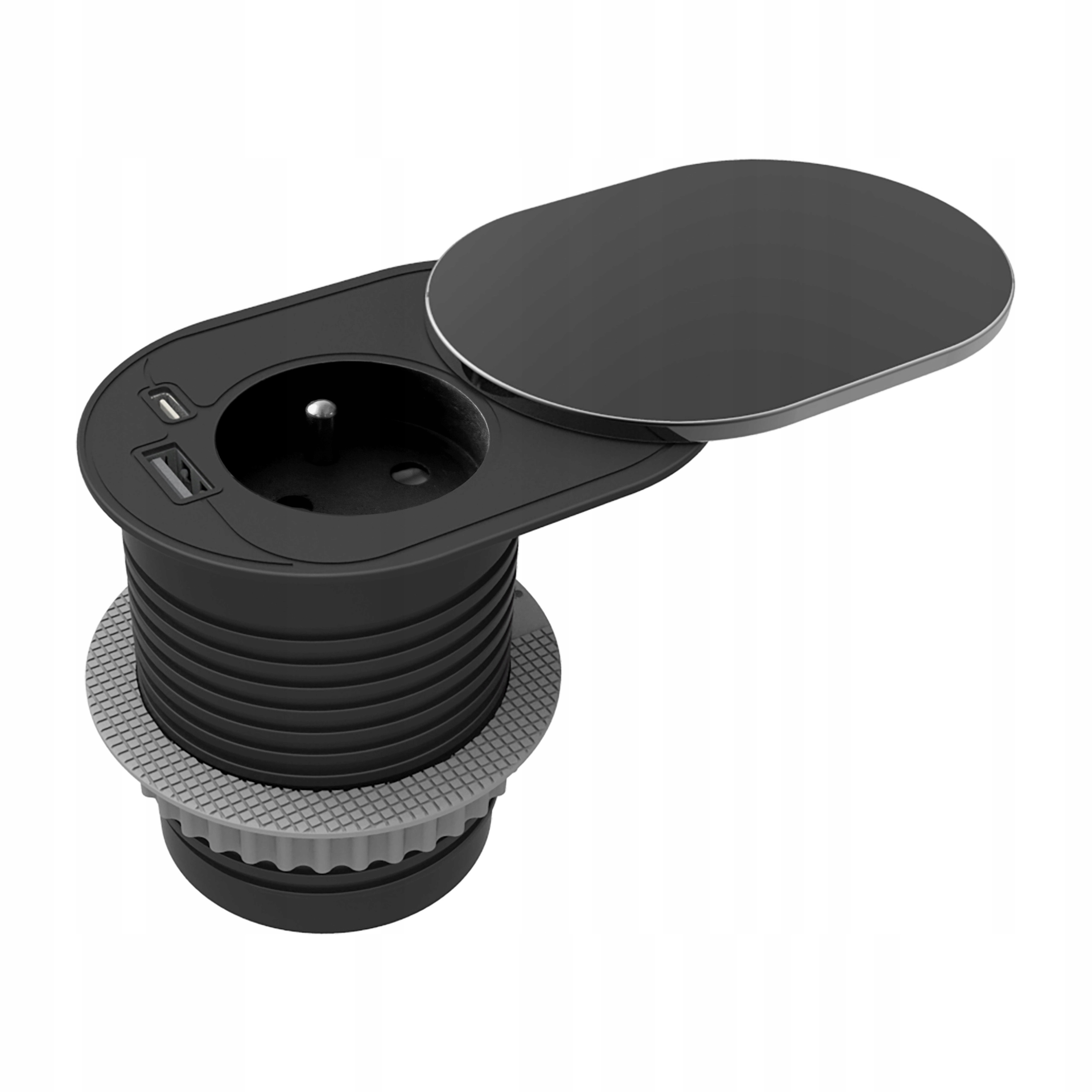 Zapuštěná zásuvka Schovaná do desky Usb Usb-c Posuvný kryt kabelu 1,9 m