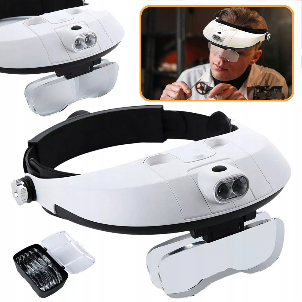 ГОЛОВНАЯ ЛУПА ОЧКИ СВЕТОДИОДНЫЙ ФОНАРИК