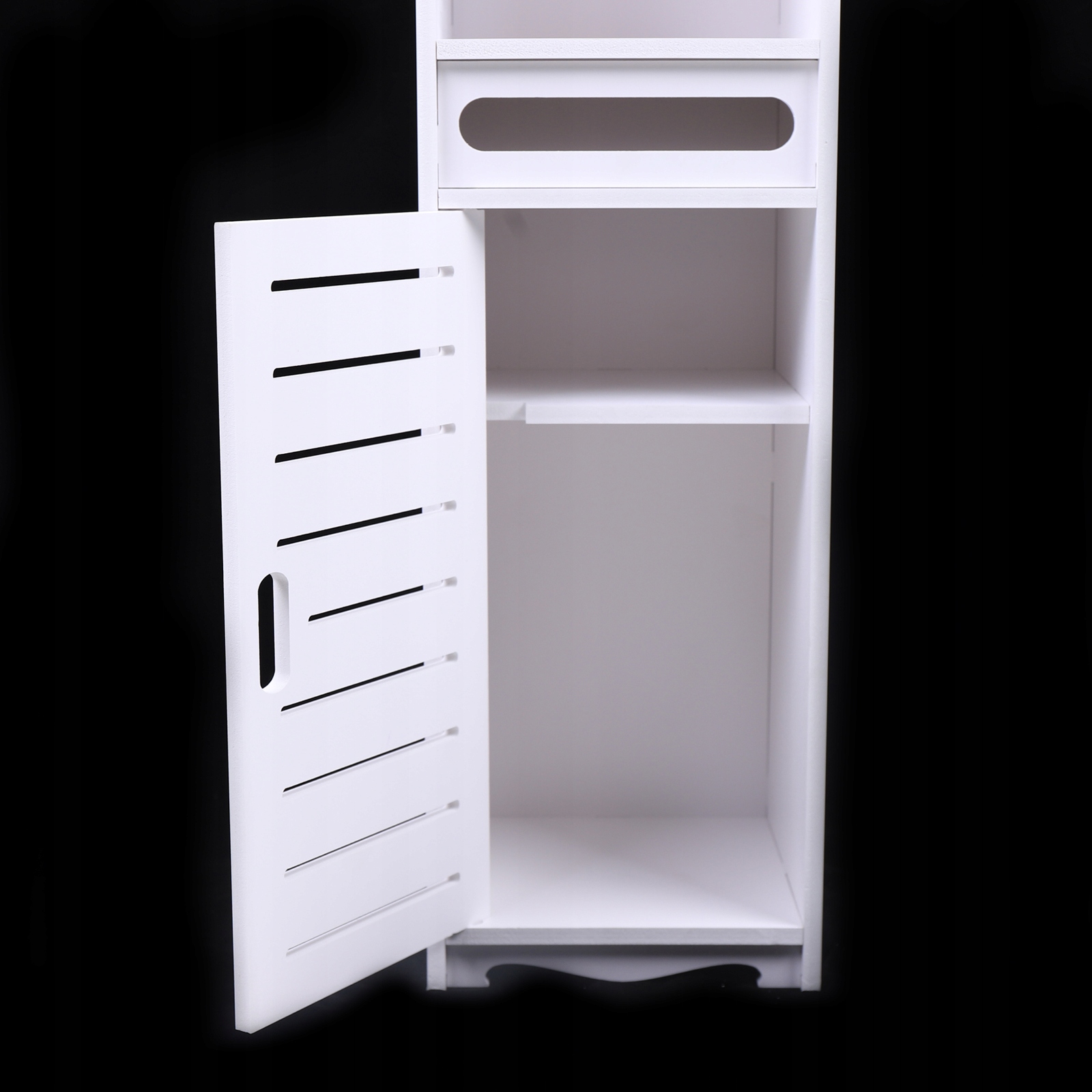 SZAFKA ŁAZIENKOWA AŻUROWA 80cm BIAŁA SŁUPEK REGAŁ Kolor mebla biały