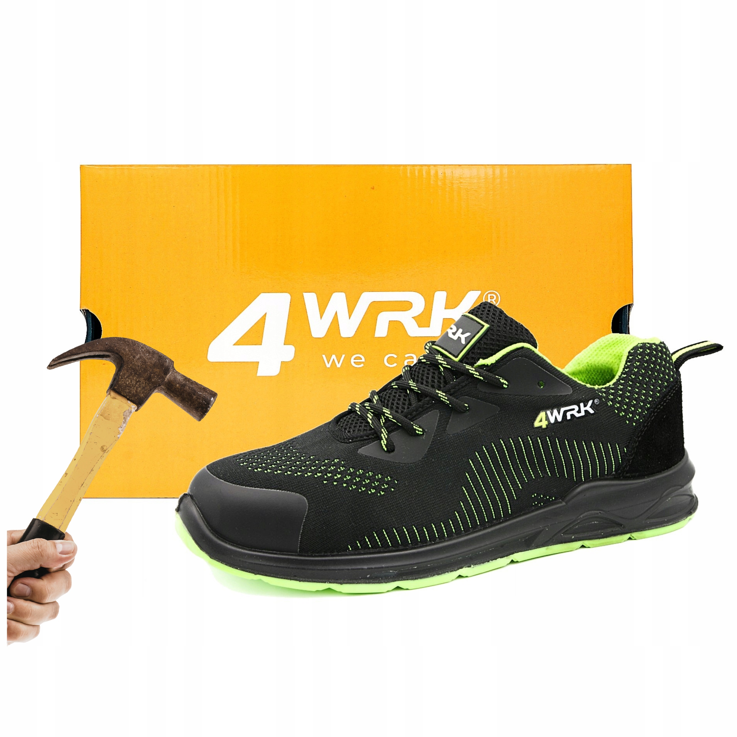 Buty robocze Męskie Półbuty Ochronne sportowe Oddychające z Noskiem Bhp 43