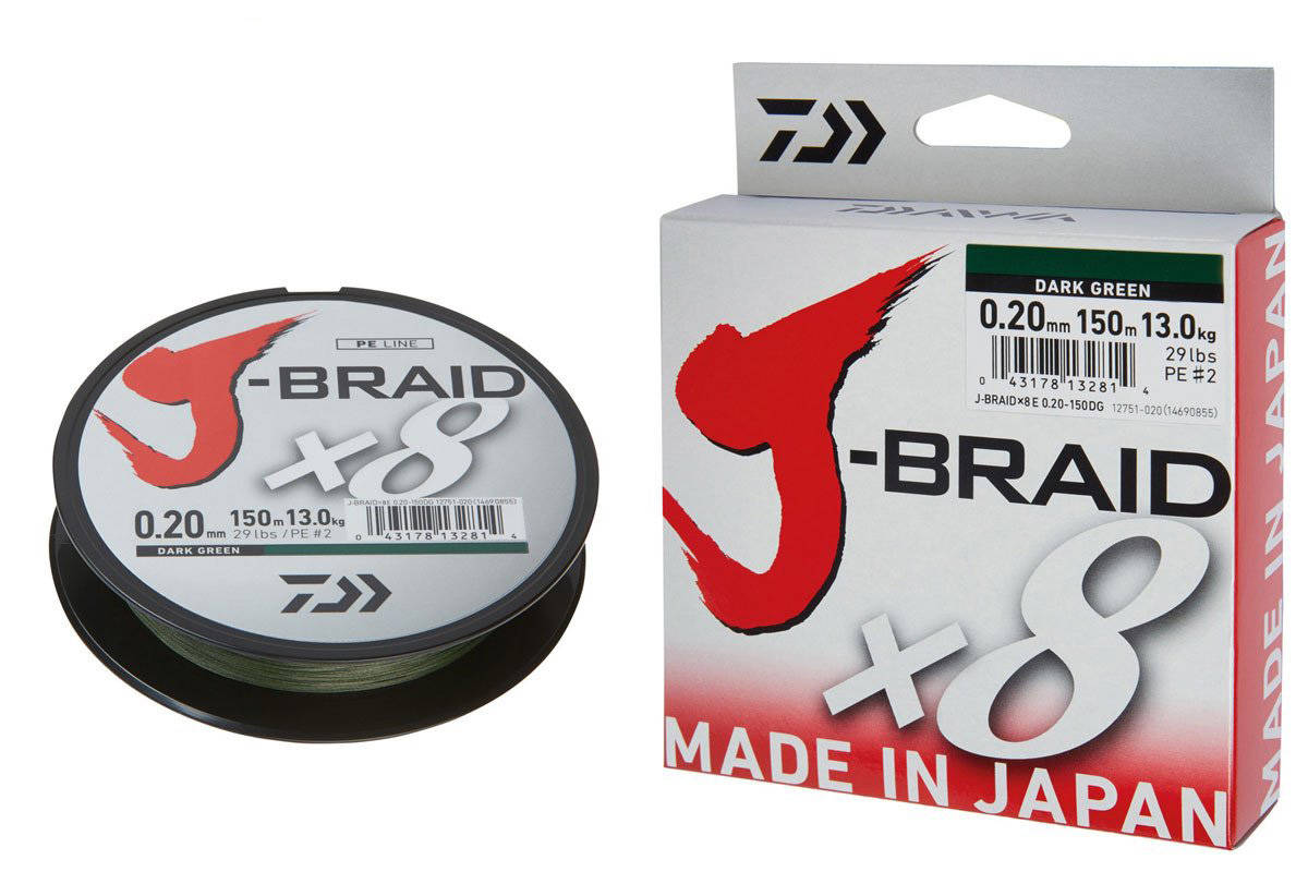 Daiwa Plecionka J-Braid X8 0,06mm/300m/4,0kg Dark Green