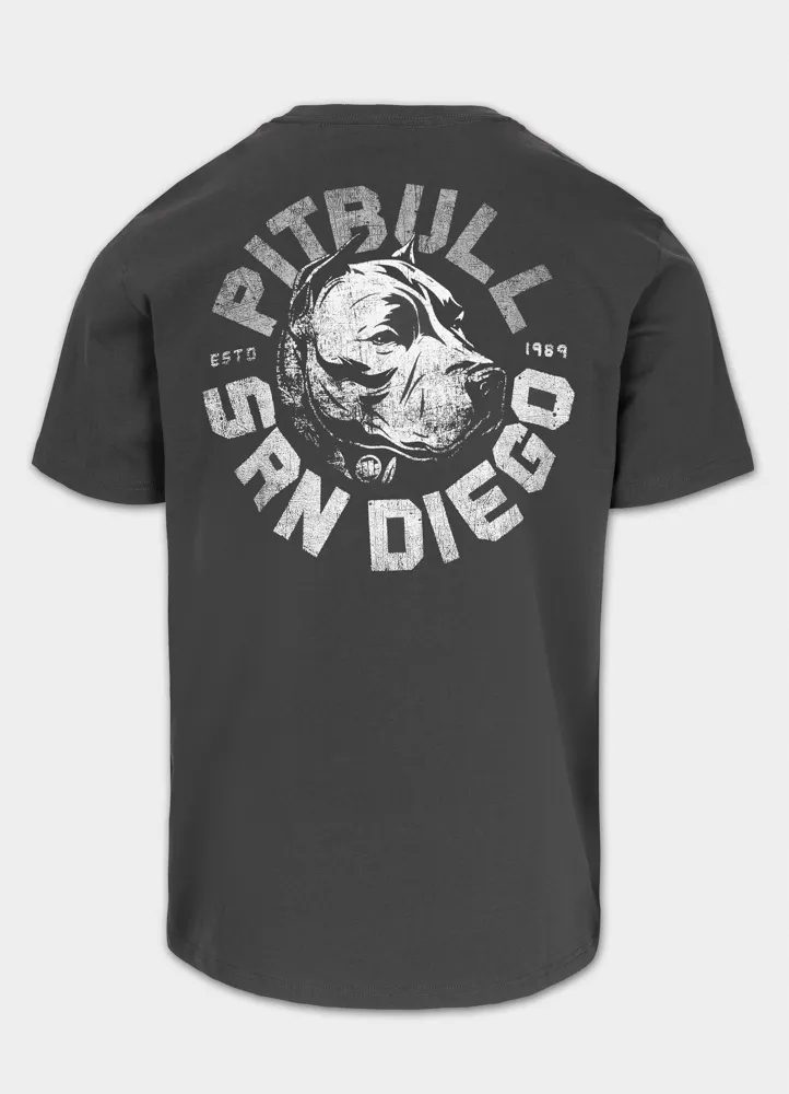 Męska Koszulka Pitbull Bawełniany Klasyczny T-shirt z nadrukiem Dog Sd