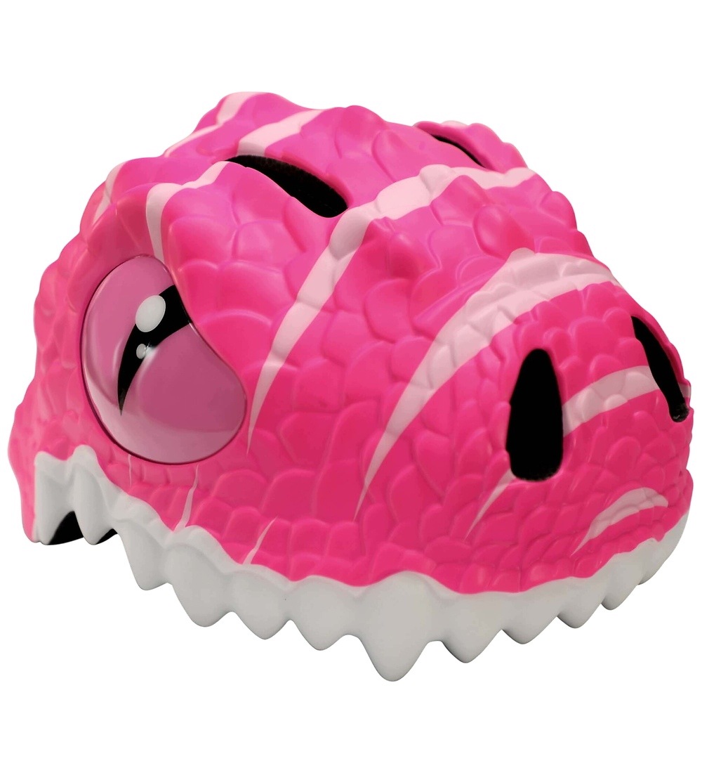 Kask rowerowy Crazy Safety Dino Led Różowy S (49-55cm)