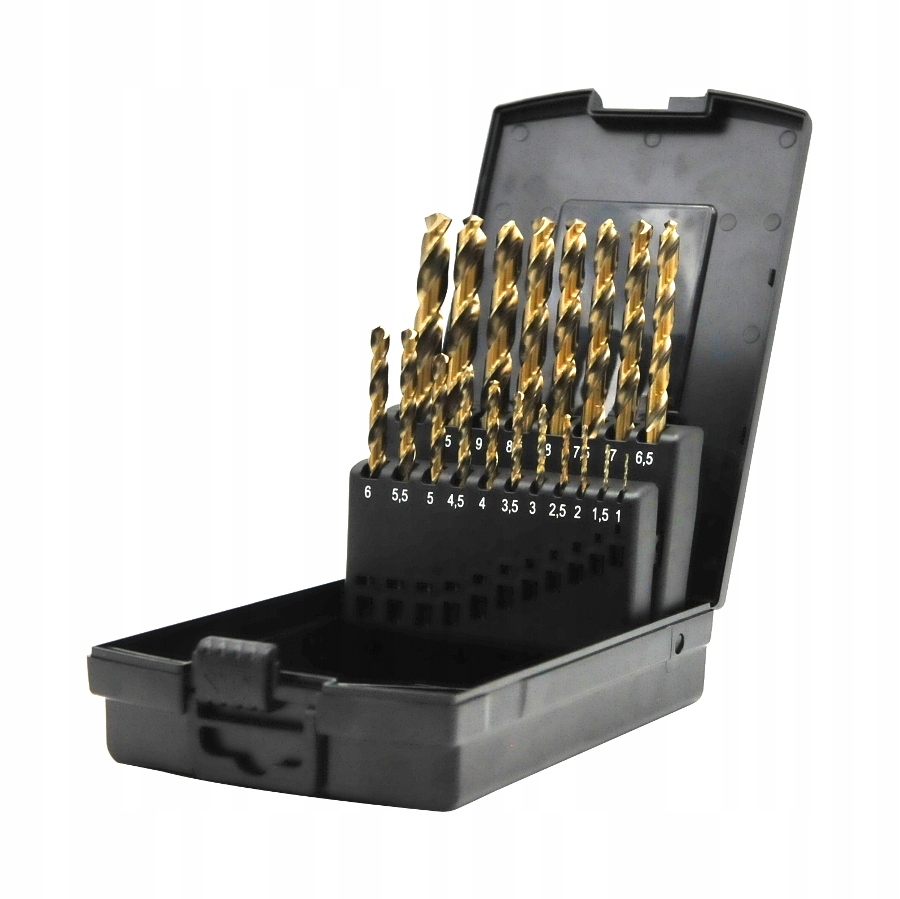 ZESTAW WIERTEŁ DO METALU 19 SZT. HSS-CO5 DIN 338 KOBALT EXACT Liczba elementów w zestawie 19