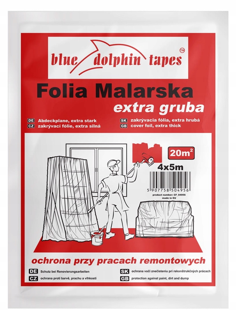 

Folia Malarska Ochronna Extra Gruba Blue Dolphin