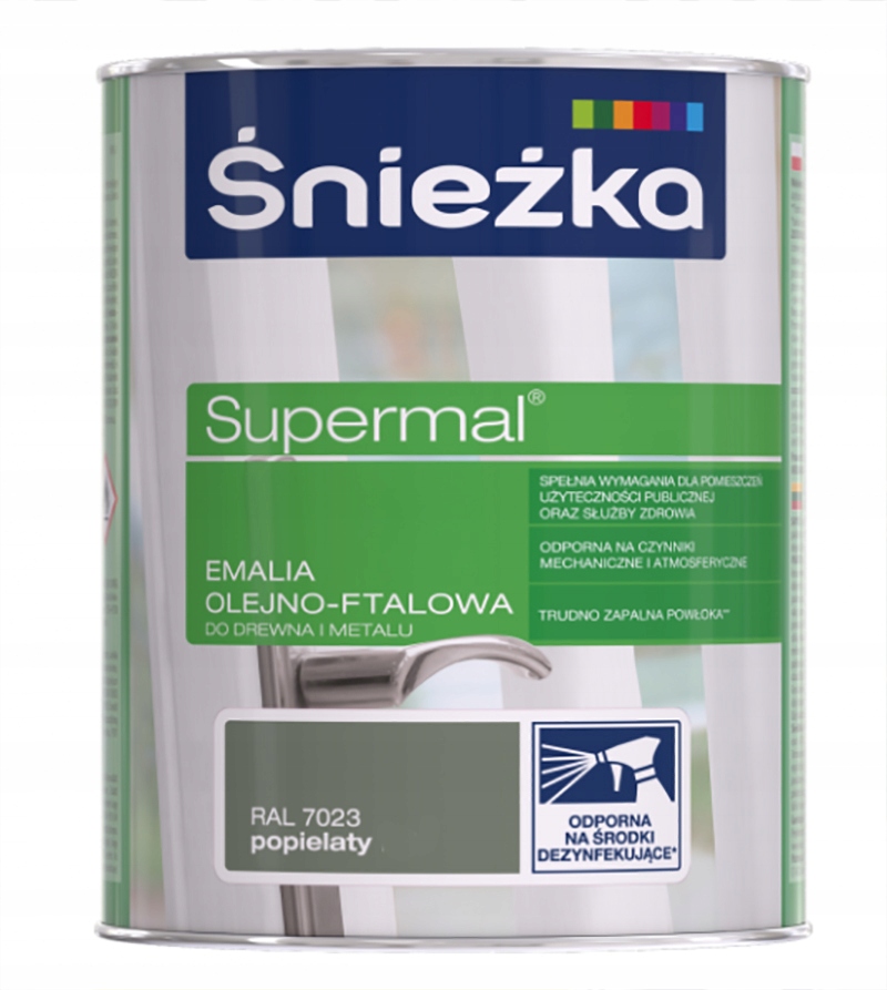 Farba Olejno-Ftalowa 200ml POPIELATY połysk RAL 7023