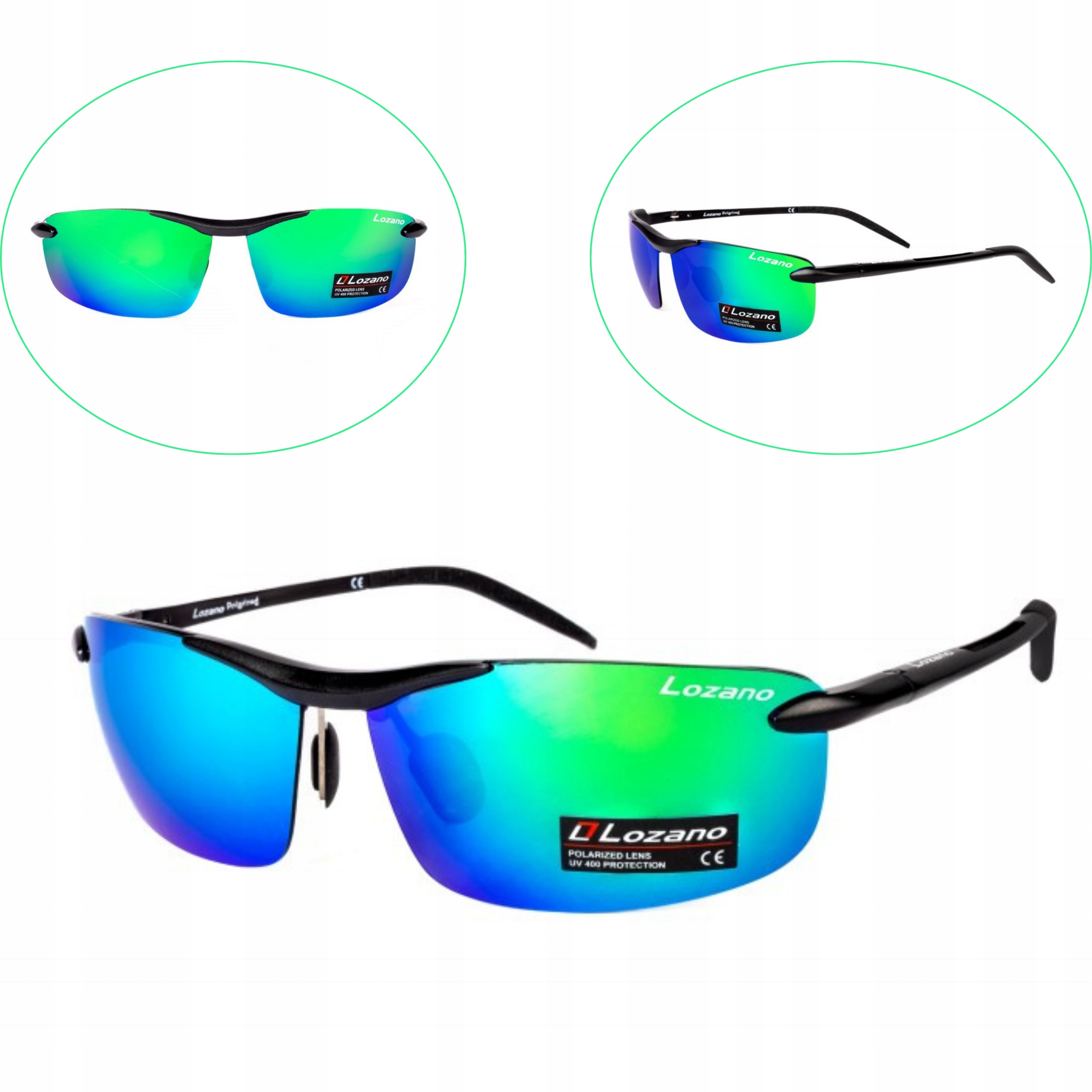 Polarizační Brýle Zelené Zrcadlovky Pro Jízdu Autem Uv Ochrana