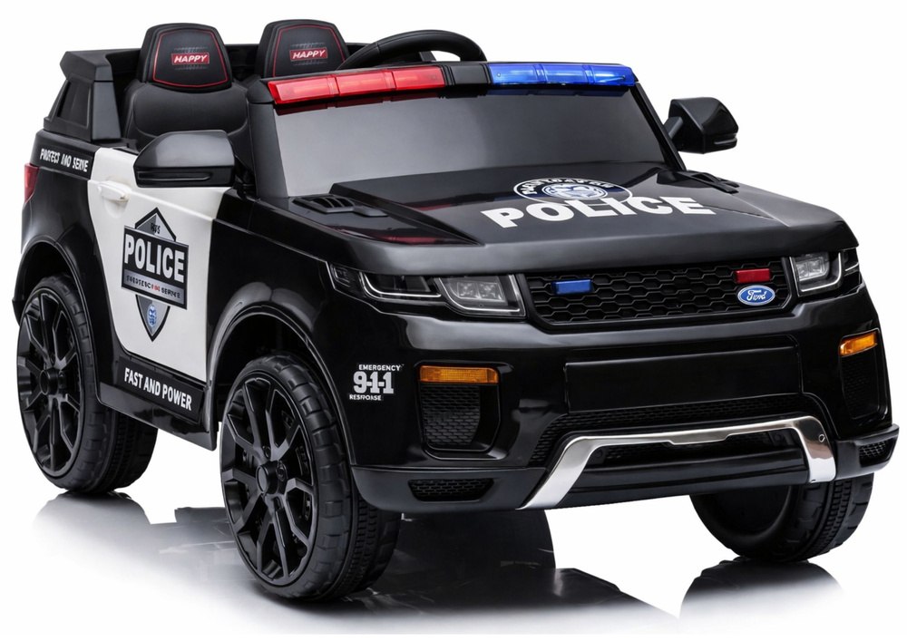 Auto Na Akumulator BBH-021 Policyjne Czarne Lean Cars