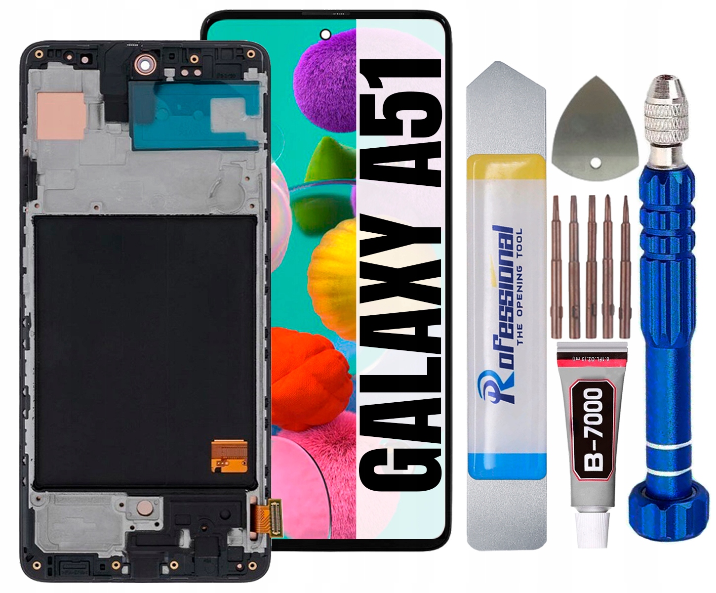 Displej Pro Samsung Galaxy A51 A515 Oled Plná Velikost 6,50 LCD Rámeček