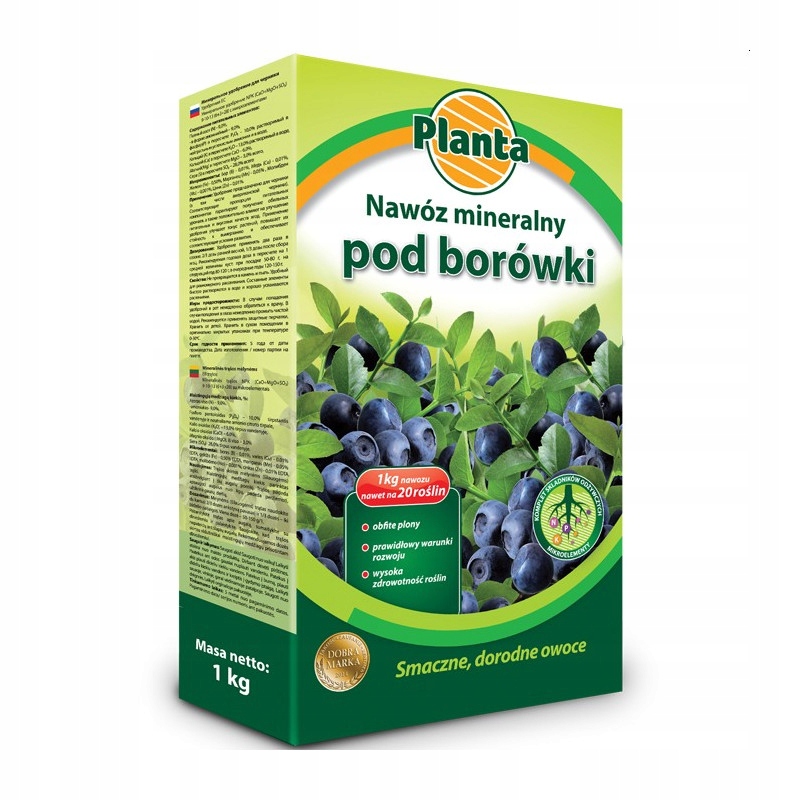 

Nawóz Planta Pod Borówki I Inne Kwaśnolubne 1kg
