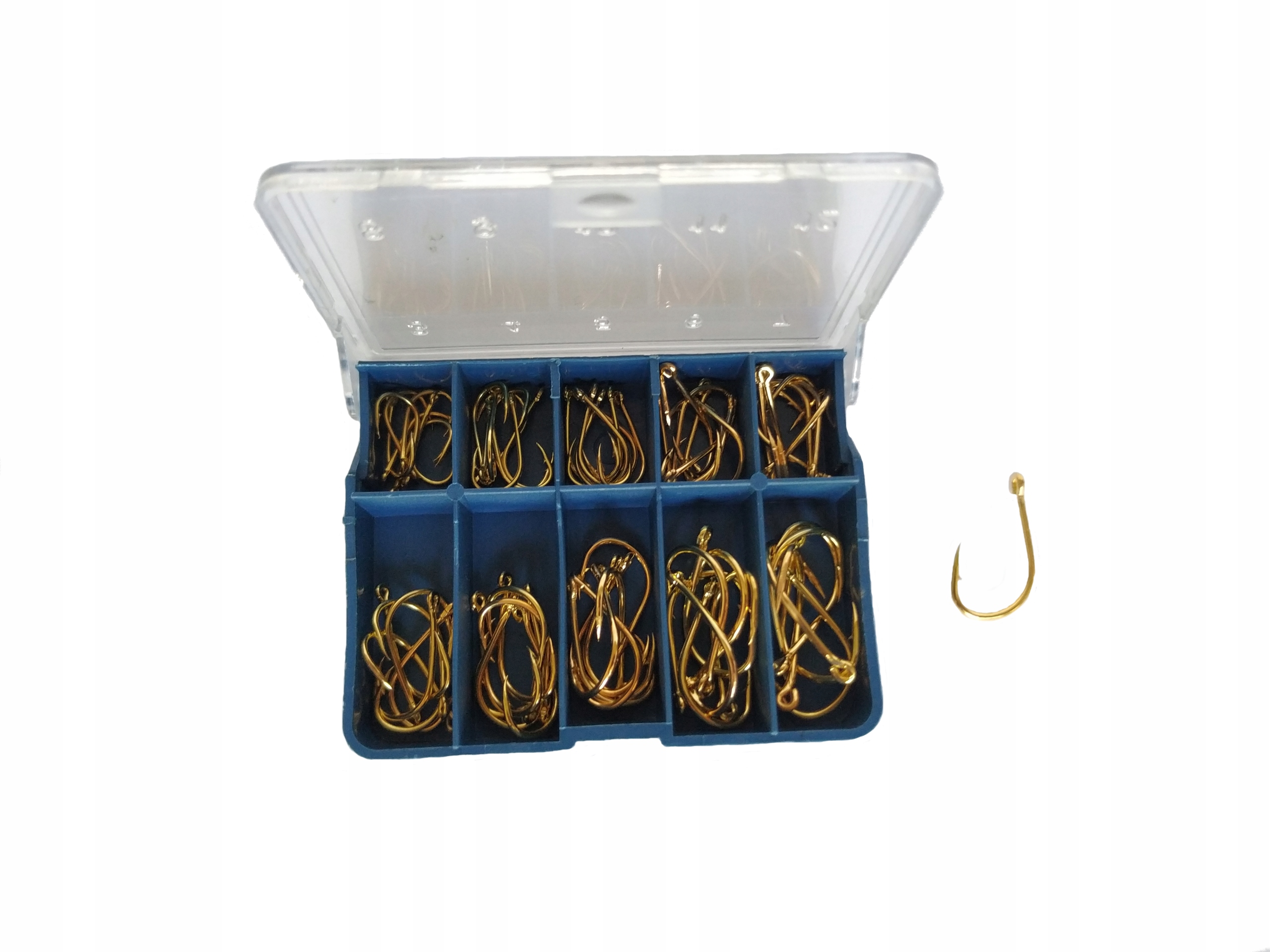 

Pudełeczko z haczykami zestaw różne rozmiary 70szt