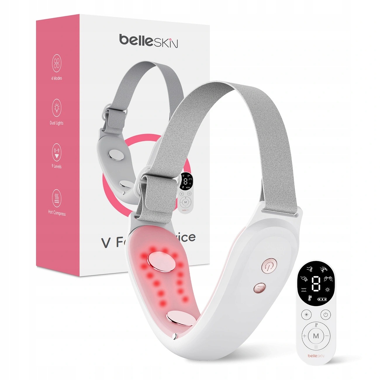 Masážní Přístroj Belleskin by Maxgroom M-170 na obličej a bradu Ems Led bílý