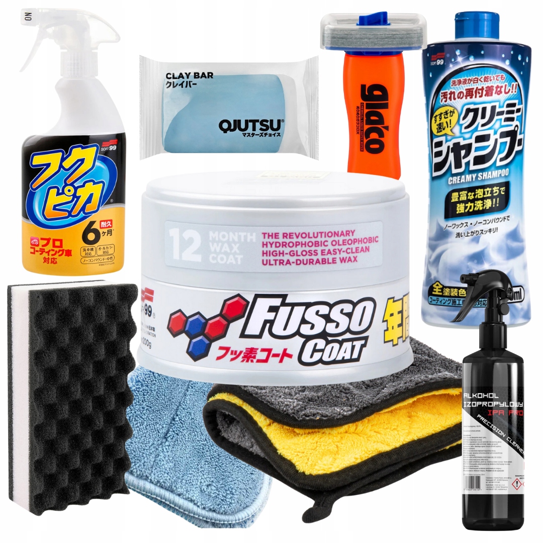Sada Pre Autíčka Detailing SOFT99 Vosk Šampón Hlina Darček