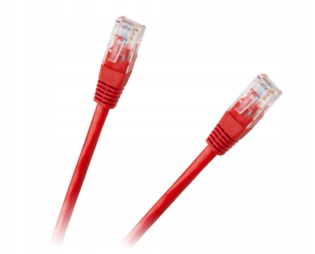 Patchcord kabel Utp 8c wtyk- wtyk 1. 5m Cca czerwony Lechpol Electronics