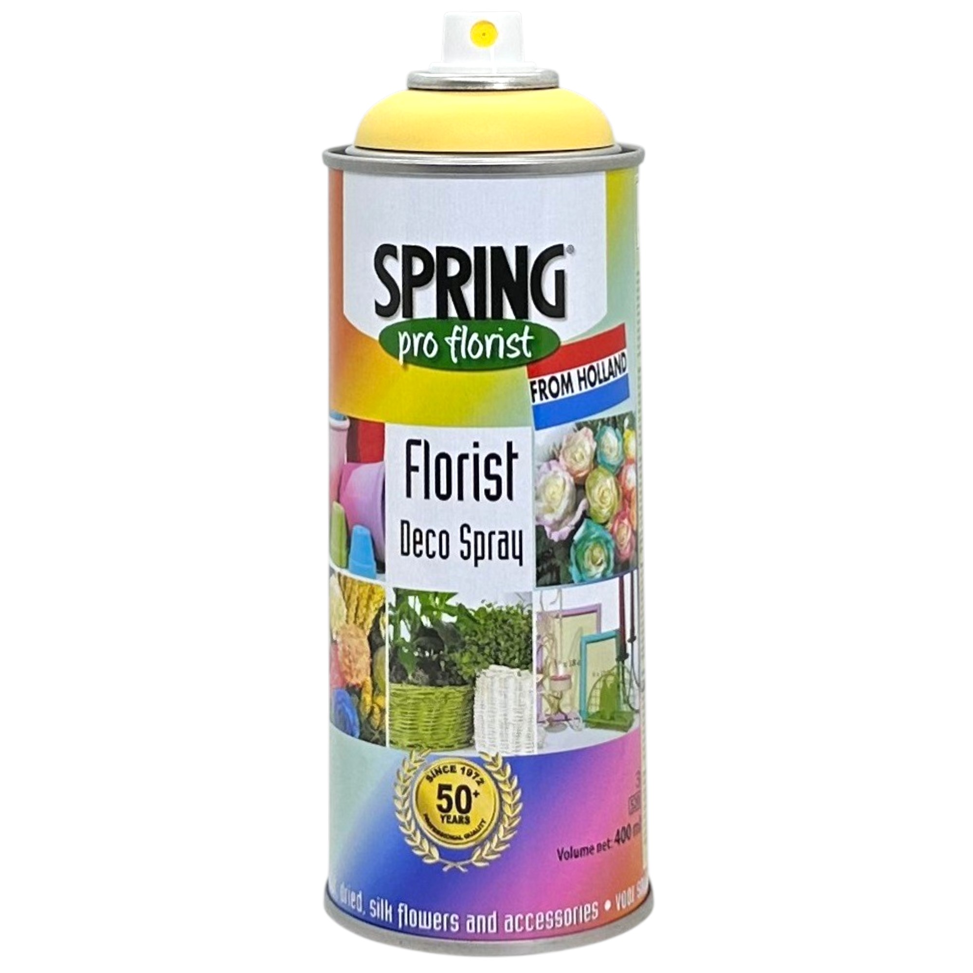 Farba florystyczna do Doniczek Liści Kwiatów Jasny Żółty Spray 400ML