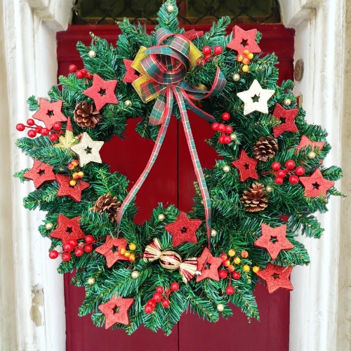 DUŻY 60 CM ŚWIĄTECZNY WIANEK XXL BOŻONARODZENIOWY PODŚWIETLANY