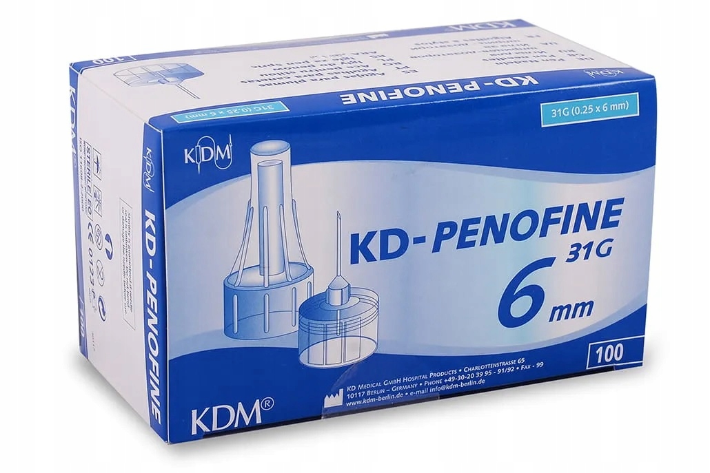 

Igły Do Penów Kdm 31G 0,25 x 6 mm Saxenda