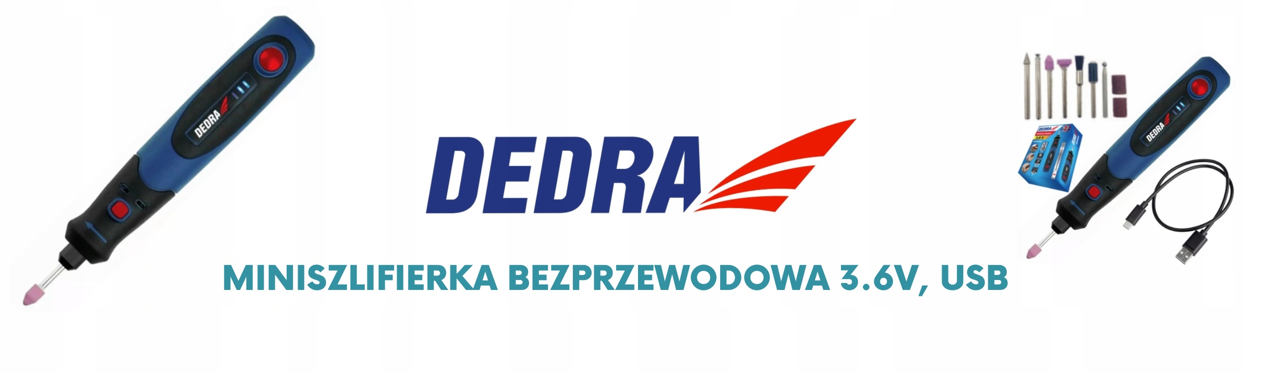 DEDRA DED7940Z1 MINISZLIFIERKA BEZPRZEWODOWA 3,6V Kod producenta DED7940Z1