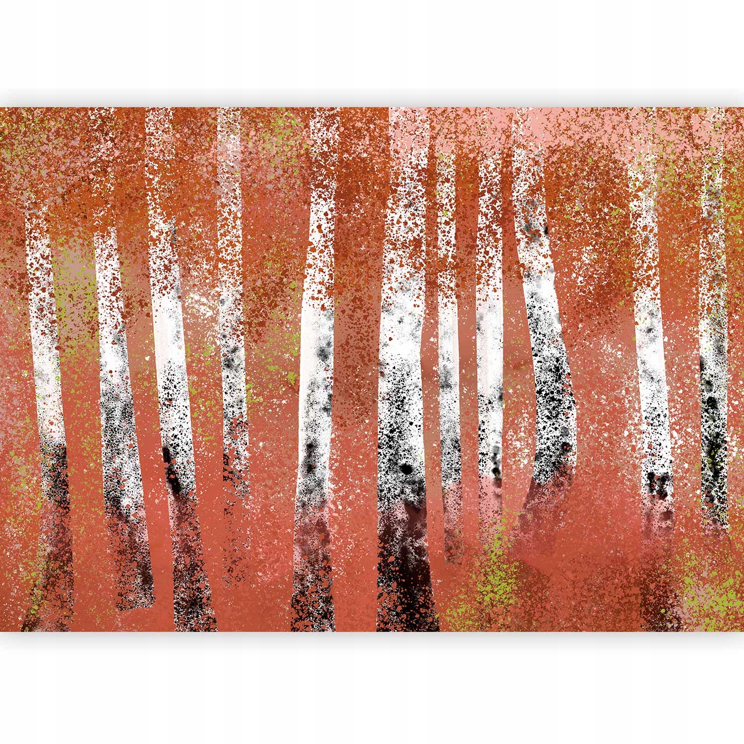 Fototapeta Stromy Les Břízy Oranžová Příroda Apeta Na Zeď 3D 400x280