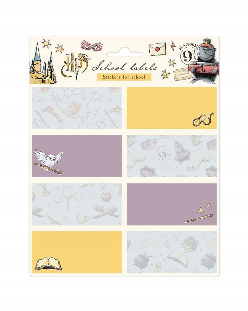 

Naklejki na zeszyt Harry Potter Hogwart 16 sztuk