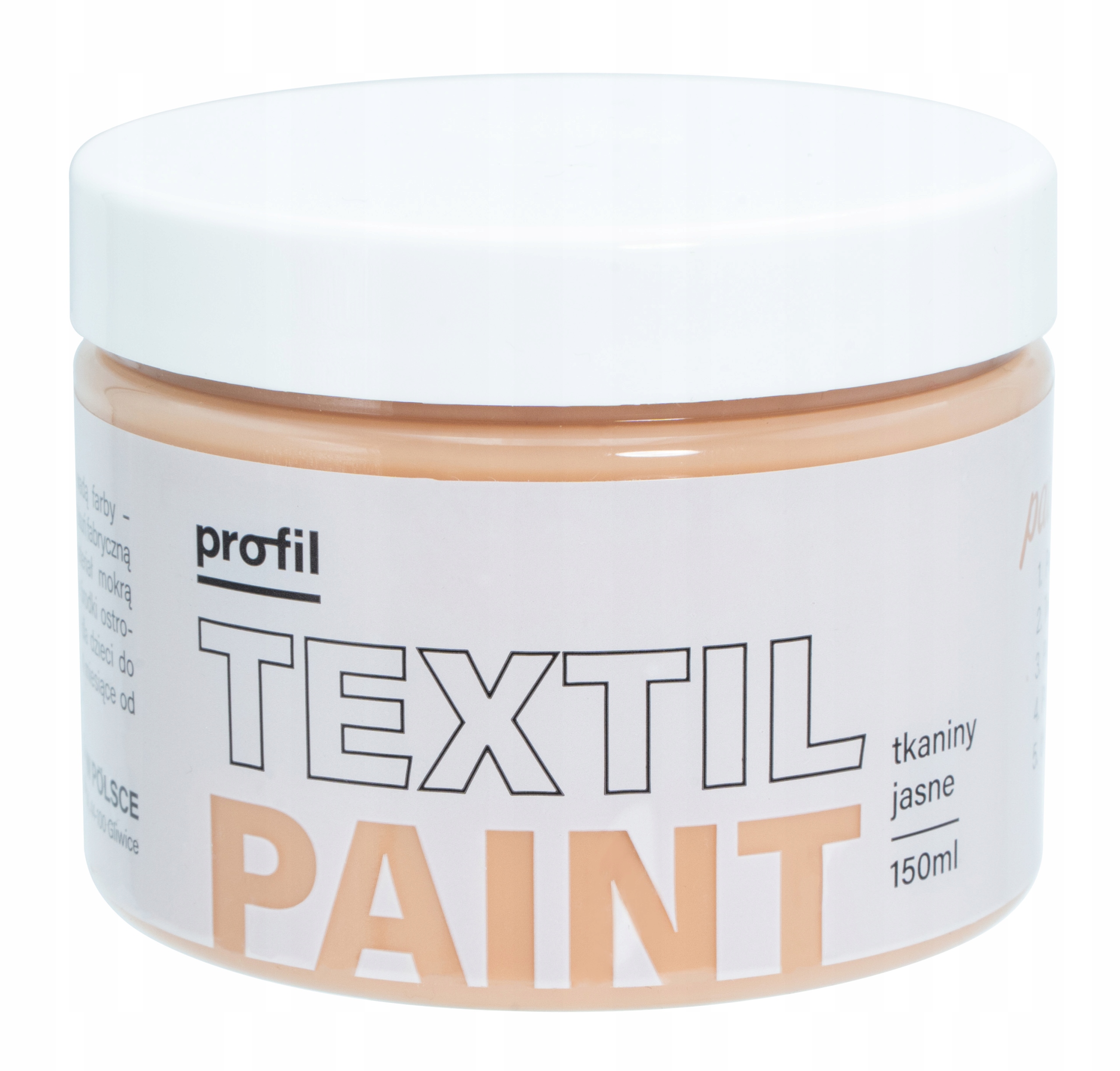 Farba do tkanin jasnych PROFIL 150ml  :: 198 cielisty