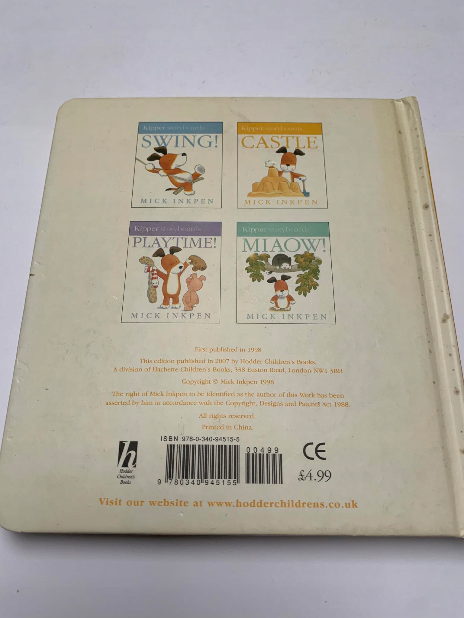 Castle Mick Inkpen ISBN 9780340945155