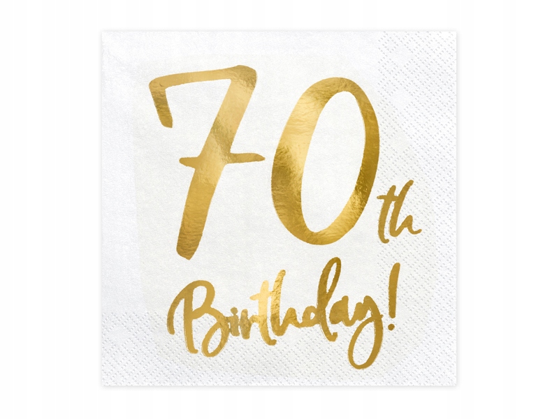 

Serwetki na 70 urodziny 33cm 20szt SP33-77-70-008