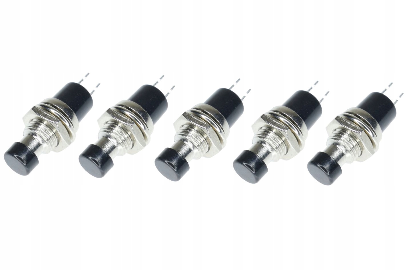 

Przełącznik Okrągły 7MM Chwilowy Czarny 5 Sztuk