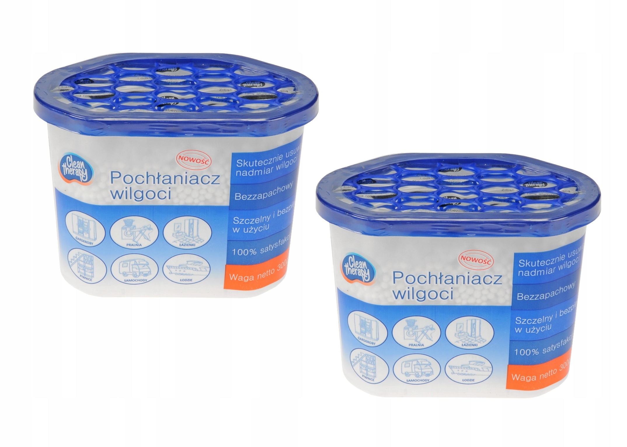 2 X POCHŁANIACZ WILGOCI OSUSZACZ BEZZAPACHOWY CLEAN THERAPY 300g