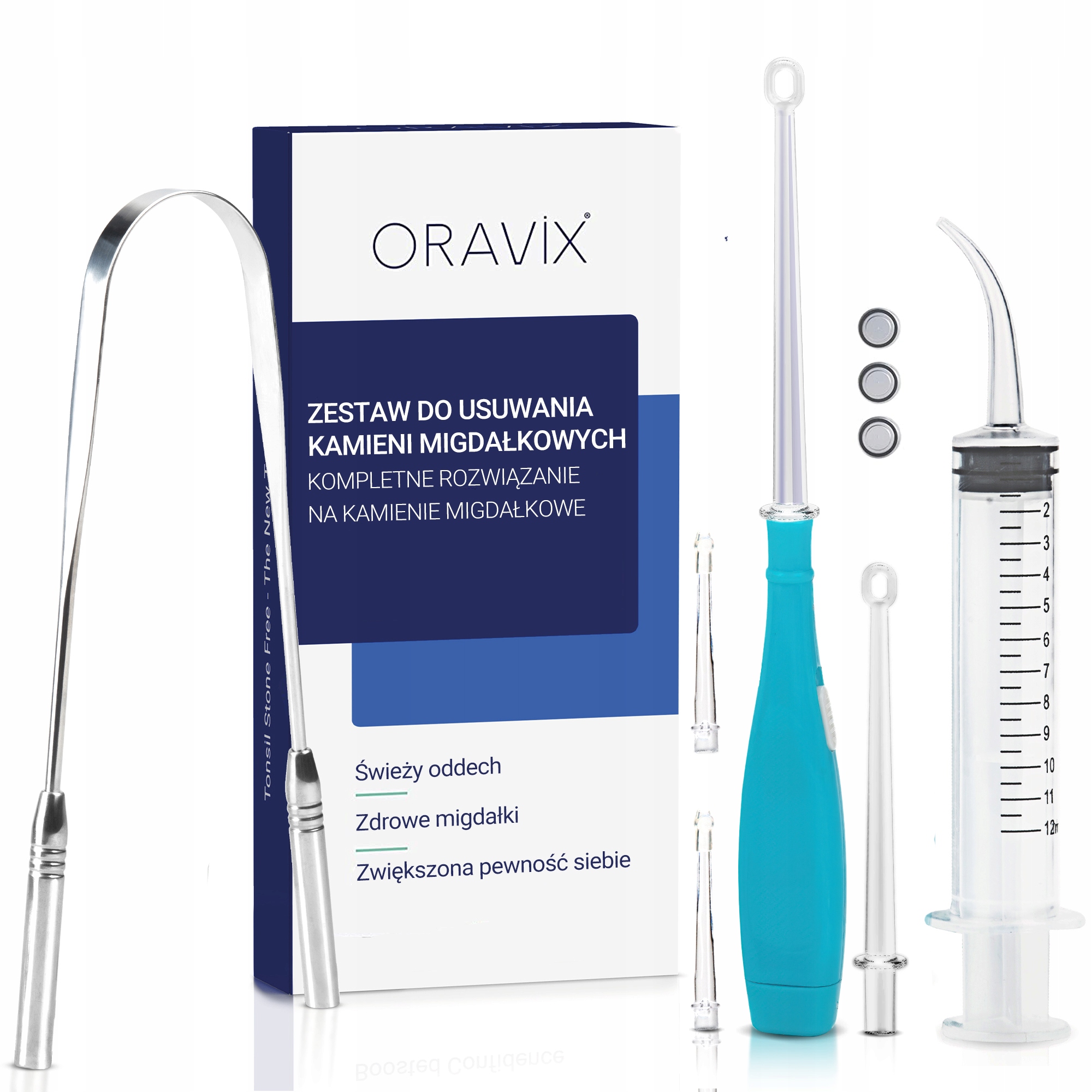 

Kamienie migdałkowe białe gródki w gardle detryt