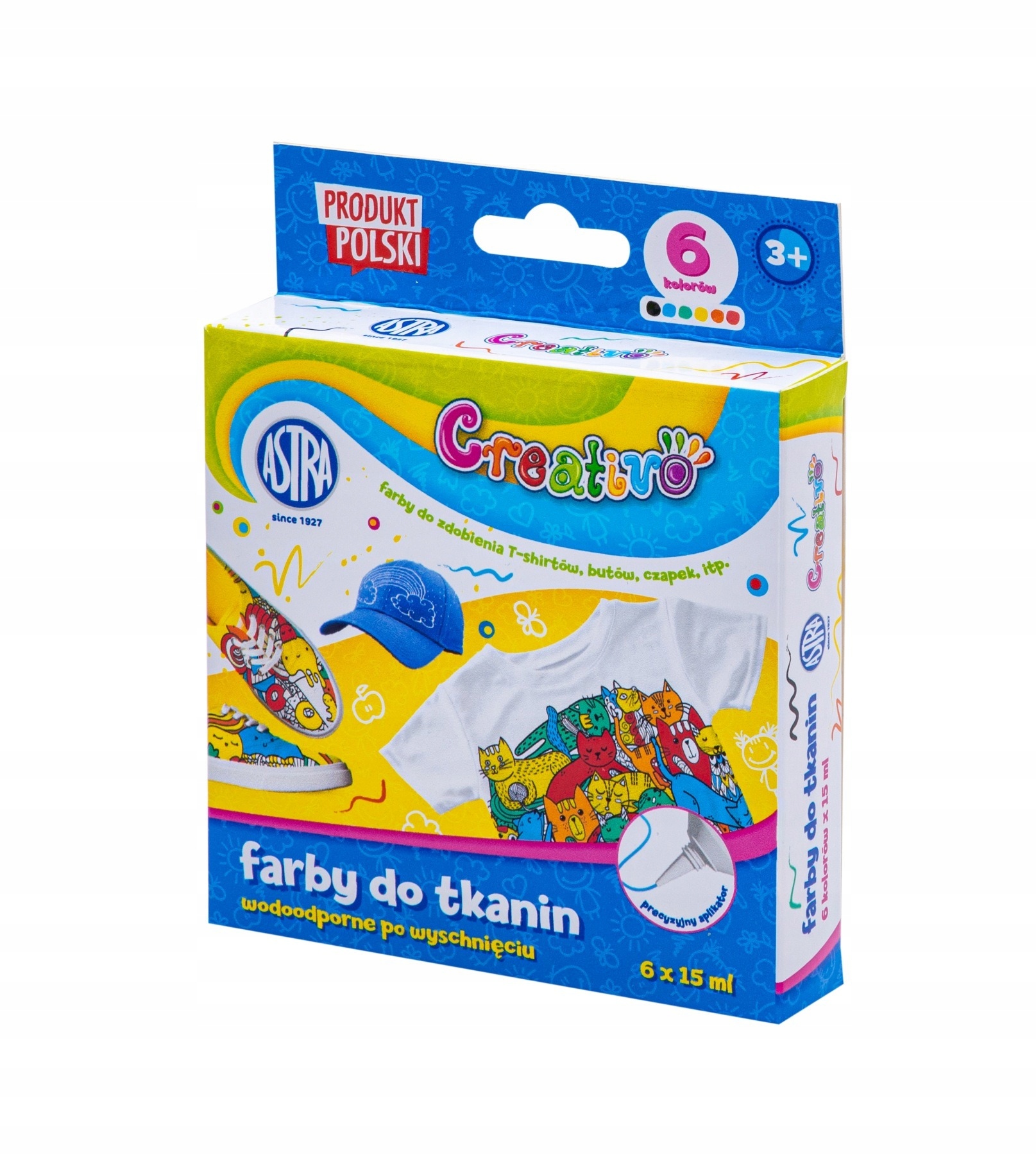 

Farby do tkanin zestaw 6 x 15ml Astra Creativo