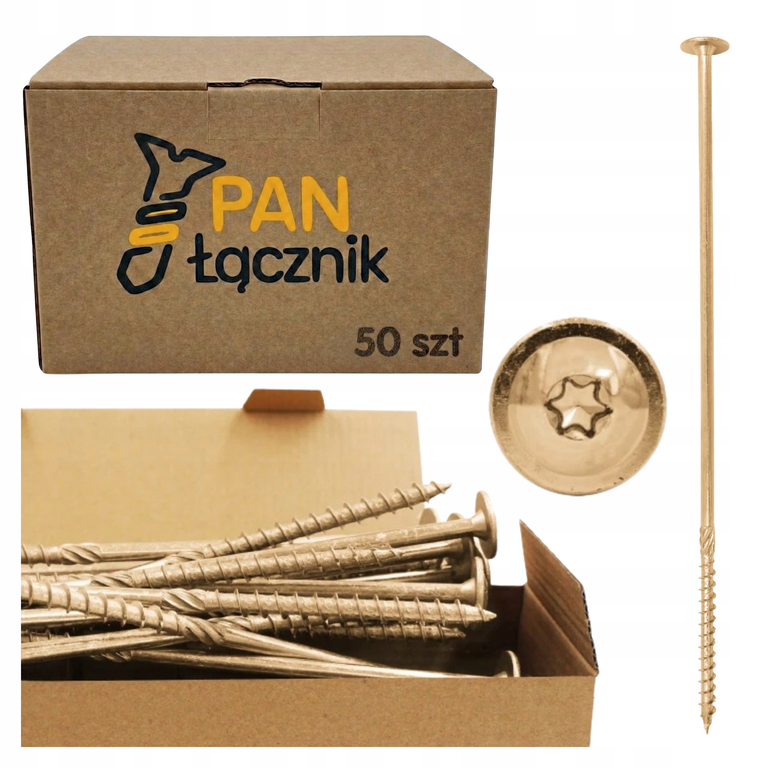 Tesařské Vruty Do Dřeva 8x360 Talířové Torx 50 Ks 08360 Pan Łącznik