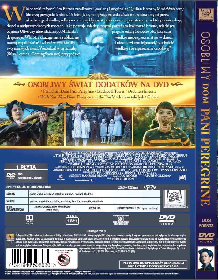 OSOBLIWY DOM PANI PEREGRINE (DVD) Gatunek science fiction