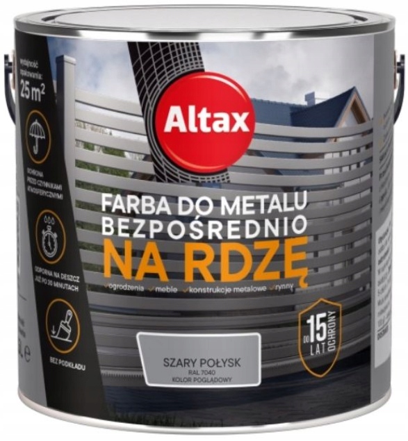 Altax Barva Barva Na Kov 2,5 L Leská Šedá Ral 7040