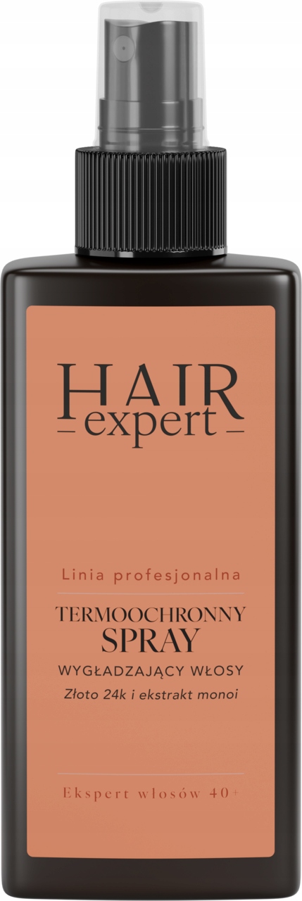 Hair Expert Termoochorný Sprej Na Vlasy Vyhlazující S 24KARÁTOVÝM Zlatem 140 ML