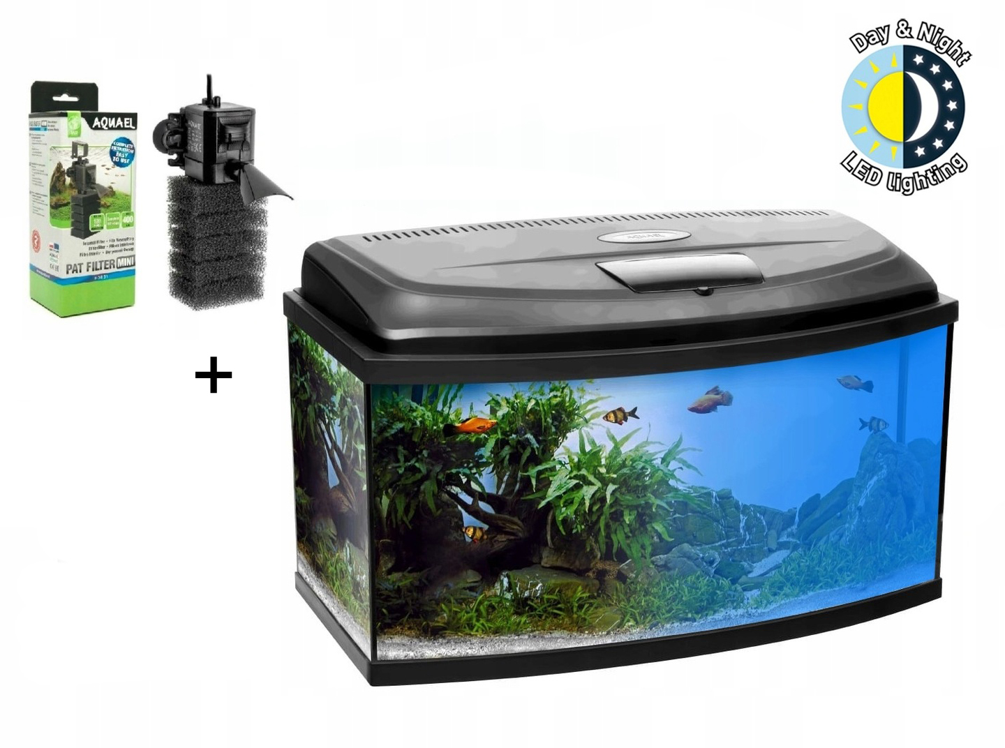 

Zestaw Akwarystyczny Akwarium 45L+Pokrywa+Filtr