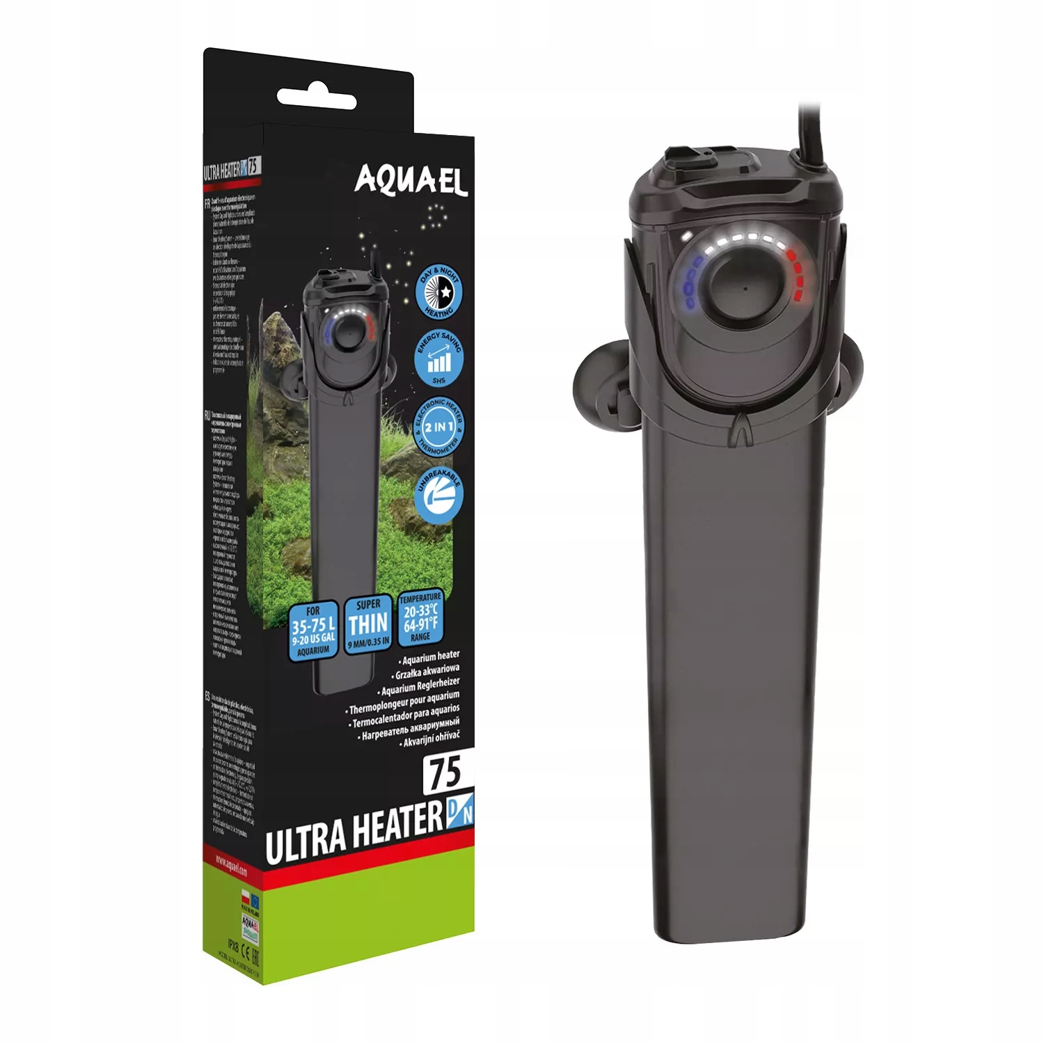 Aquael Grzałka Ultra Heater D&n 75W