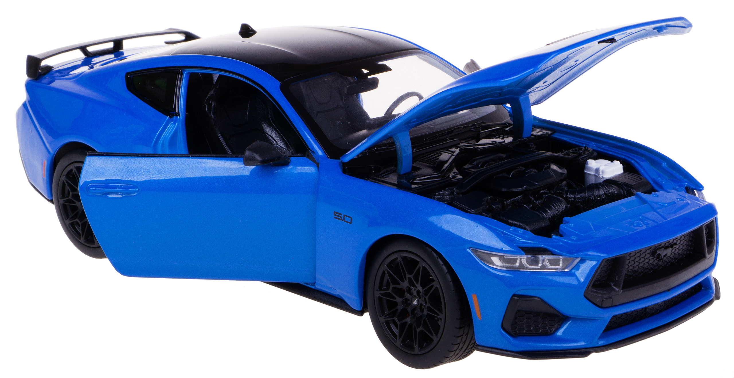 Ford Mustang Gt 2024 Model Kovový Welly V Měřítku 1:24 Modrý