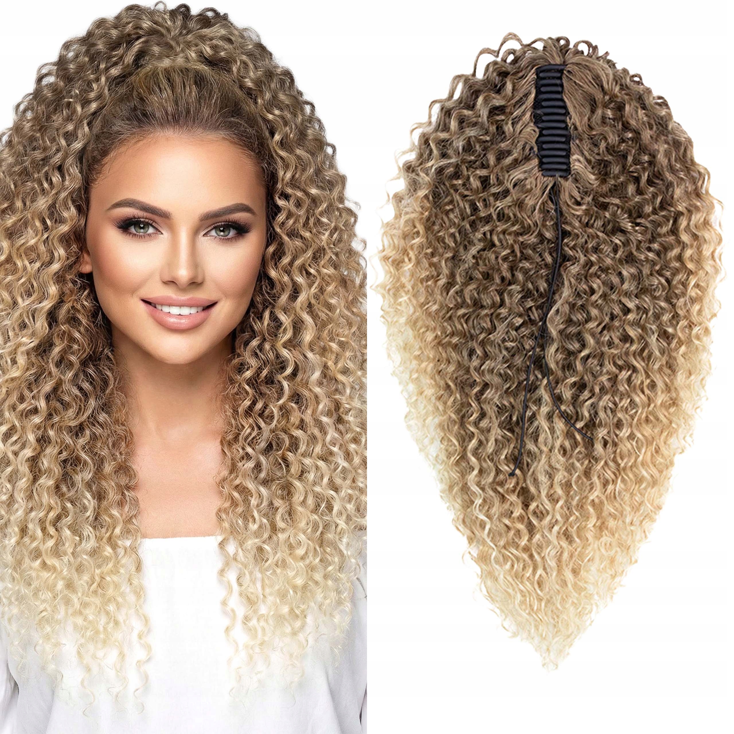 Afrokrab kucyk na klamrze włosy syntetyczne sztuczne Ewa 55cm 180g ombre