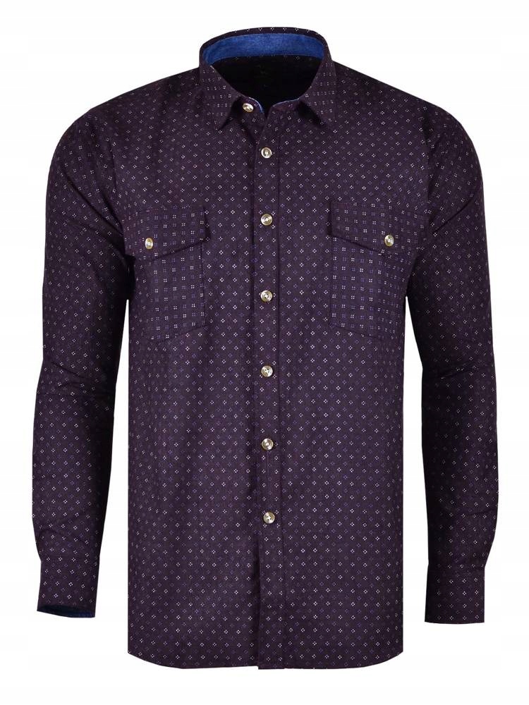 

41/42 Koszula Sztruksowa Brązowa Wzory Długi