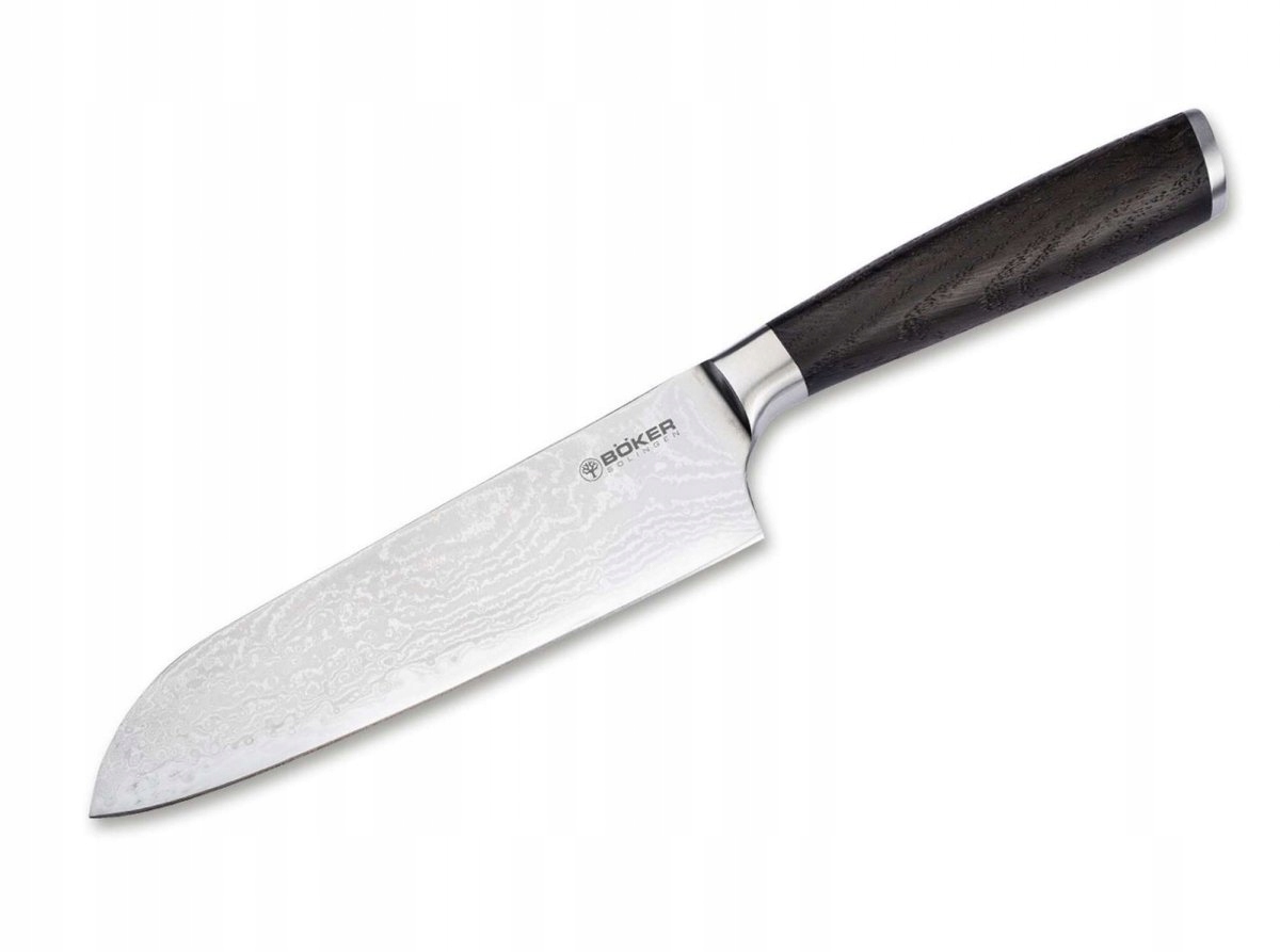 Nôž Santoku Böker Solingen Meisterklinge Damast 16.5 cm, damašková oceľ