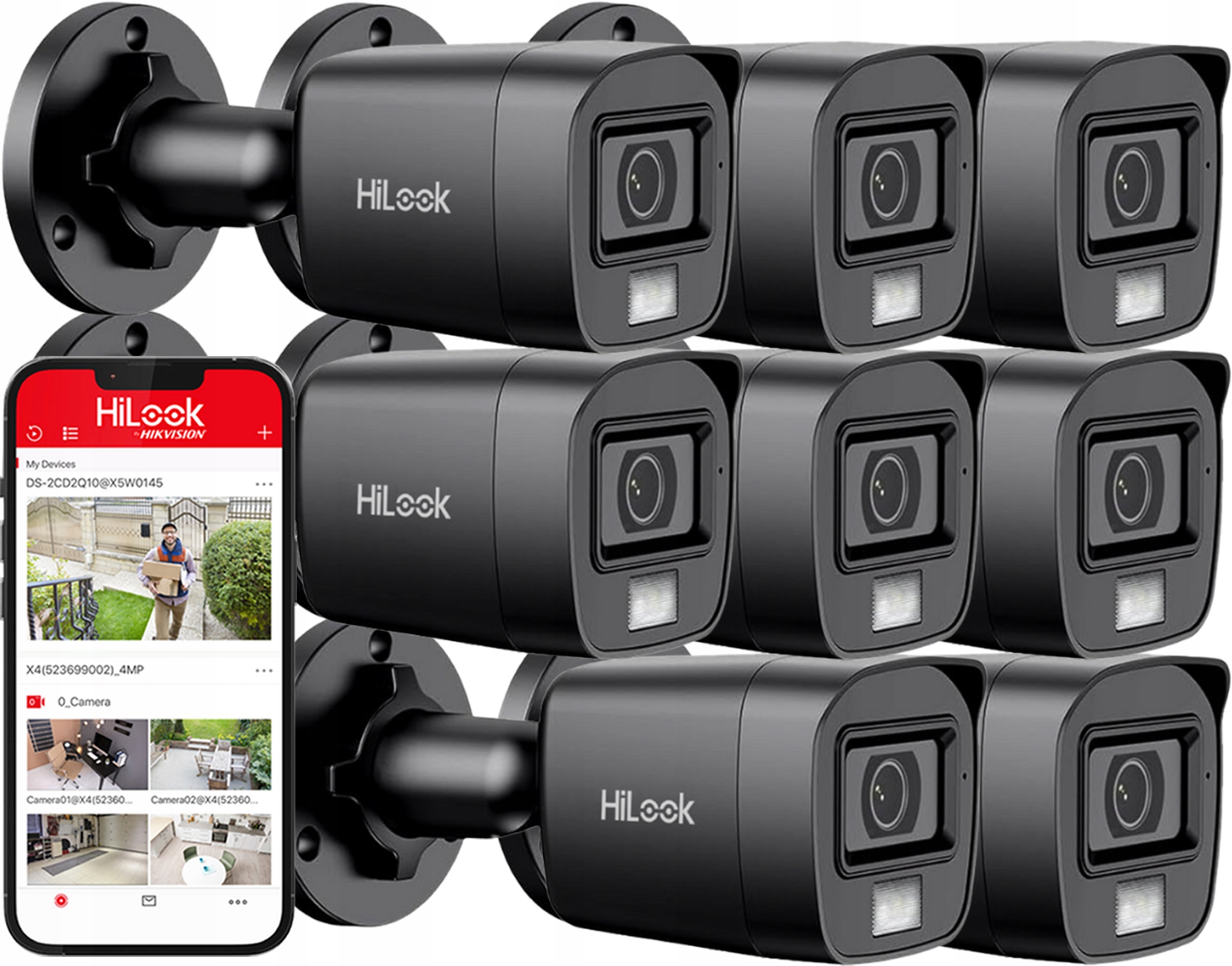 Vonkajšie kamery x8 8Mpx Tvi Ahd TVI-B8M-20DL Black HiLook od spoločnosti Hikvision