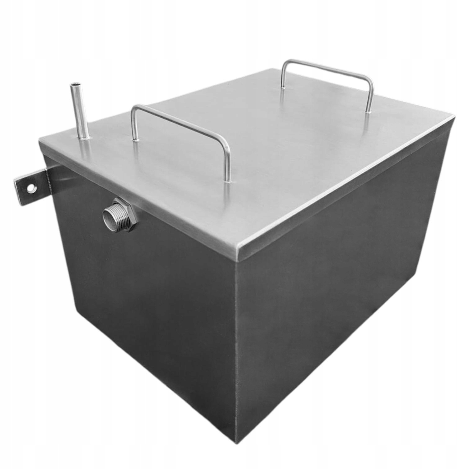 Expanzní nádoba 12L Inox levá s plovákem do krbu s vodním pláštěm